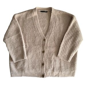 Jenni Kayne Alpaca Cocoon Cardigan Sweater Size XXL Cream